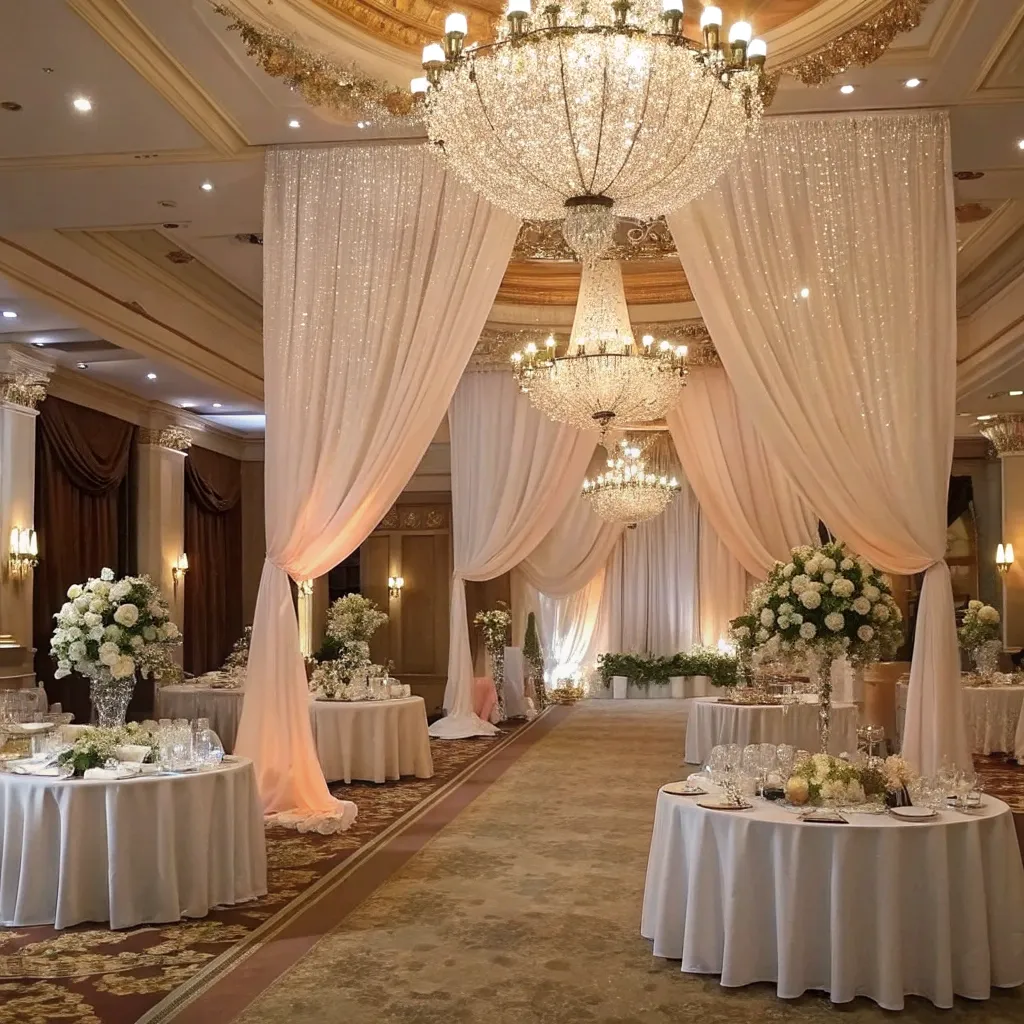 A beautifully decorated wedding venue